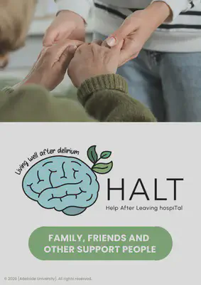 Cover of the HALT family, friends and other support people booklet